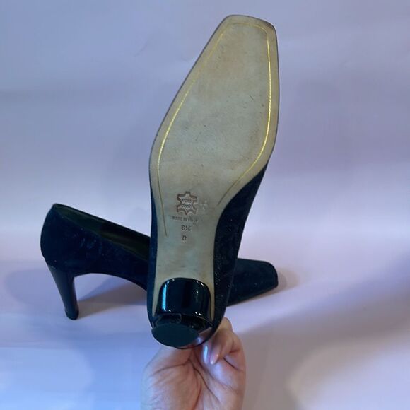 Roberto Capucci Women’s 6.5 Black Small Heel Shoes Excellent Used Condition - Picture 9 of 11